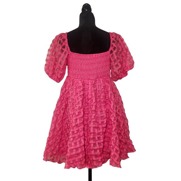 BAEVELY Pink Checkered Mini Sundress, Size Medium - Picture 3 of 14